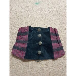Vintage Funhouse Corset Red Black Women's M/L